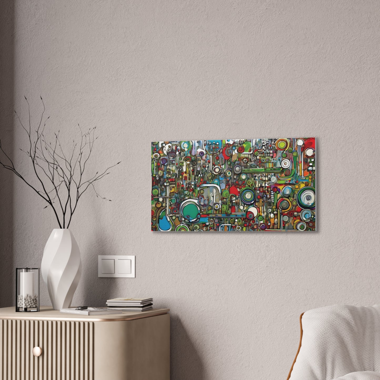 Abstract Wall Art Canvas, Colorful Modern Decoration, Unique Artwork for Home, Office Decor, Gift for Art Lovers