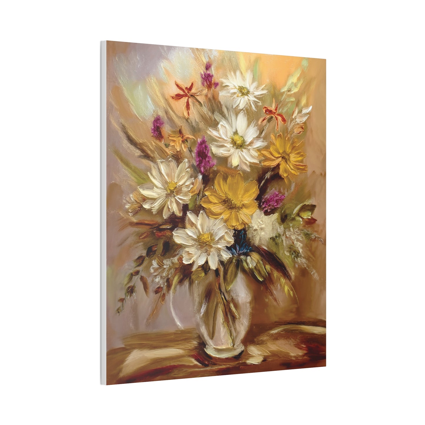 Floral Canvas Art Print, Vibrant Flower Decor, Wall Art for Home, Gift for Garden Lovers, Spring Decoration, Nature-Inspired Artwork