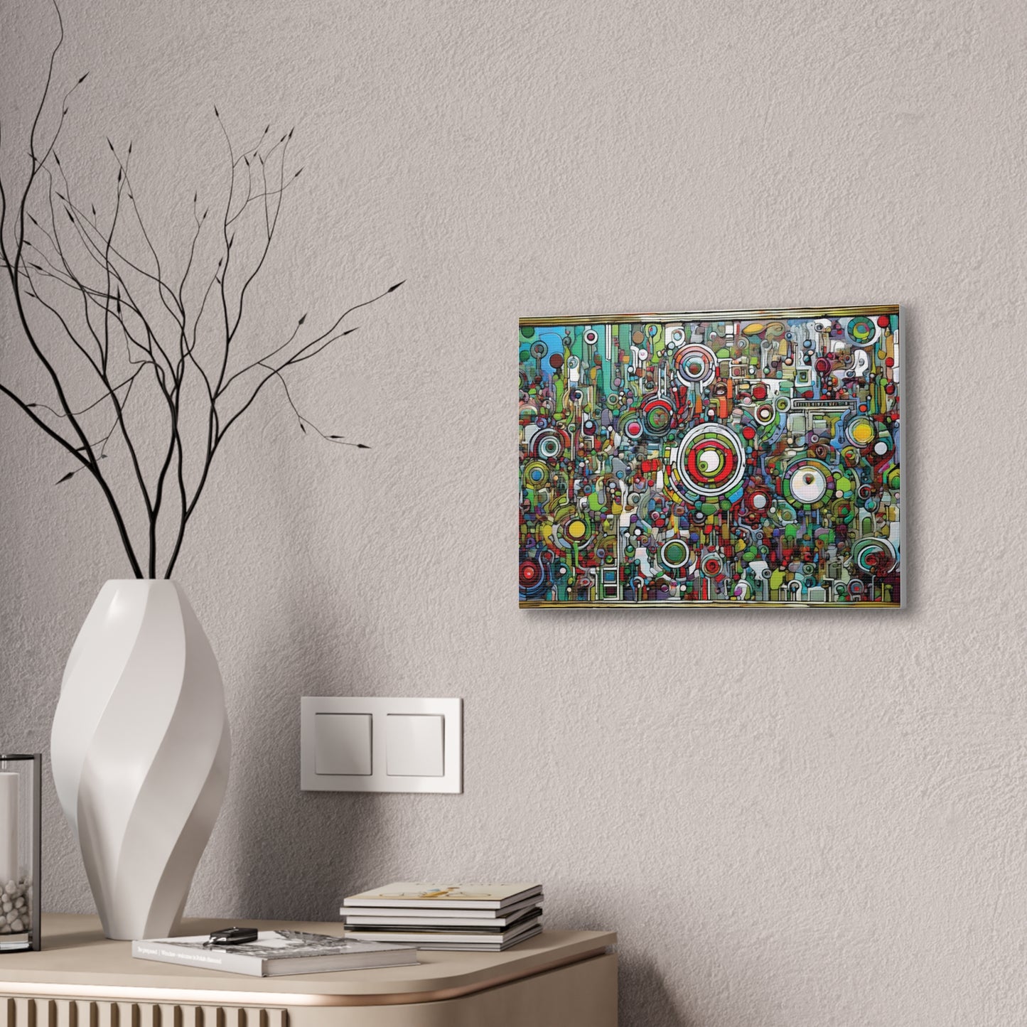 Colorful Abstract Canvas Art Print, Vibrant Wall Decor, Modern Home Decoration, Unique Gift Idea, Artistic Interior Design