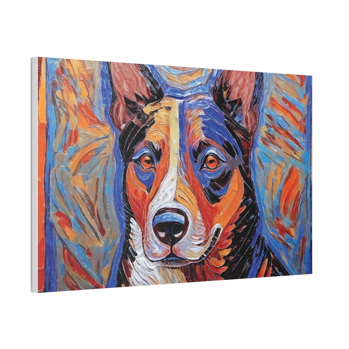 Vibrant Dog Canvas Print, Pet Lover Gift, Colorful Wall Art, Home Decor for Dog Owners, Animal Lover Decor, Unique Gift Idea