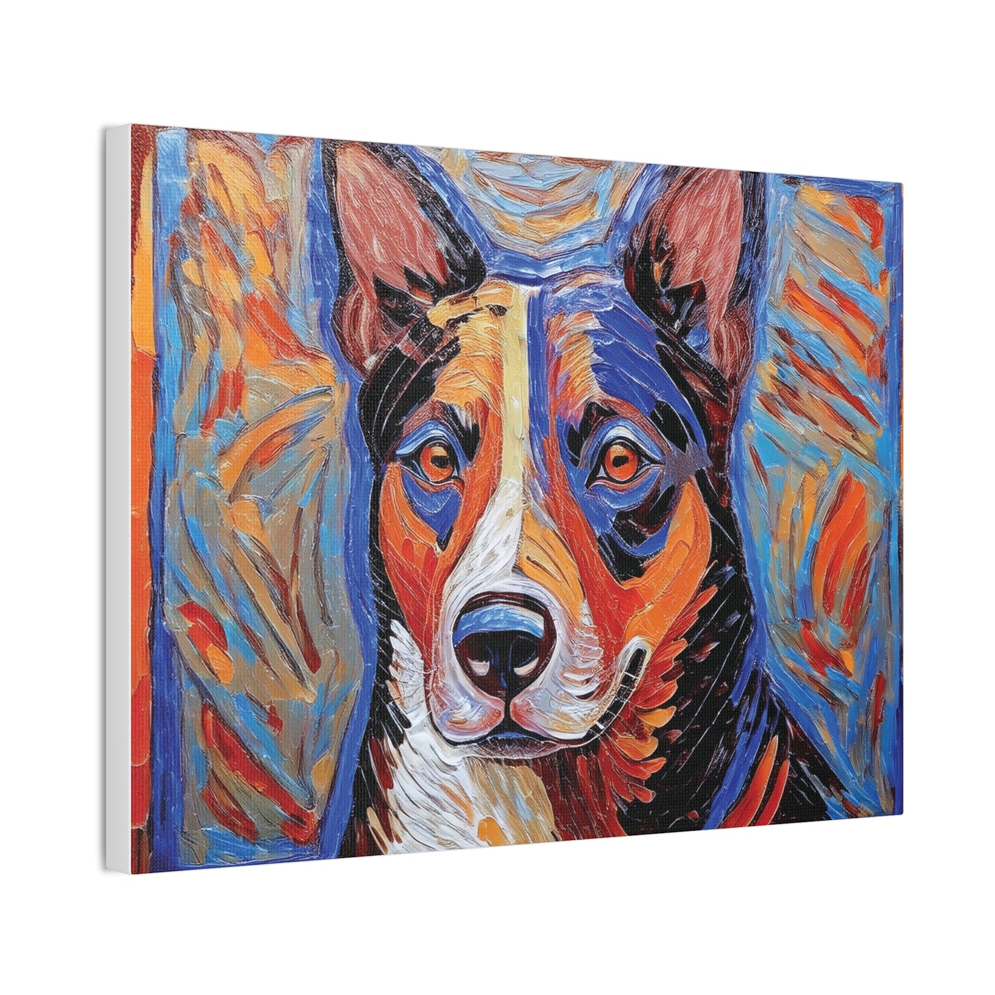 Vibrant Dog Canvas Print, Pet Lover Gift, Colorful Wall Art, Home Decor for Dog Owners, Animal Lover Decor, Unique Gift Idea
