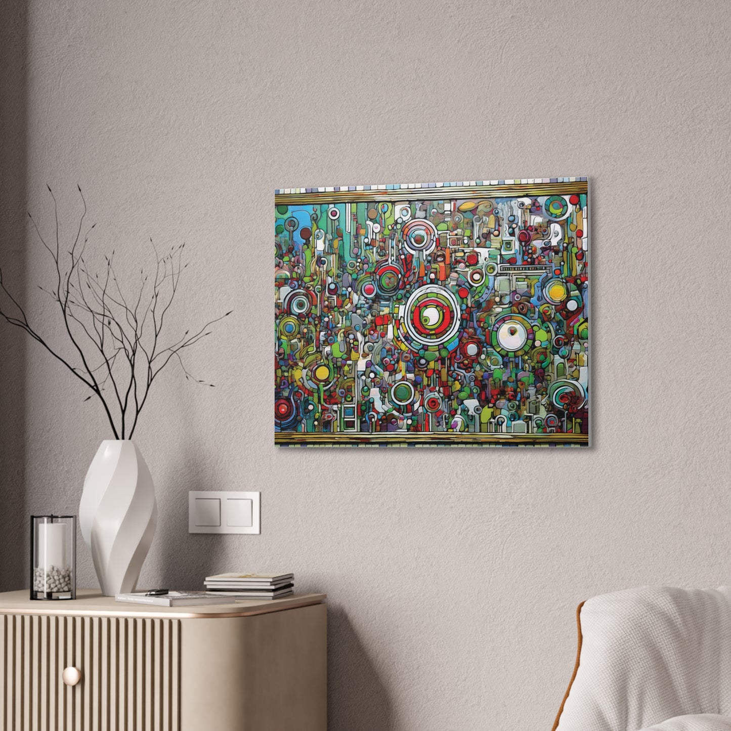 Colorful Abstract Canvas Art Print, Vibrant Wall Decor, Modern Home Decoration, Unique Gift Idea, Artistic Interior Design