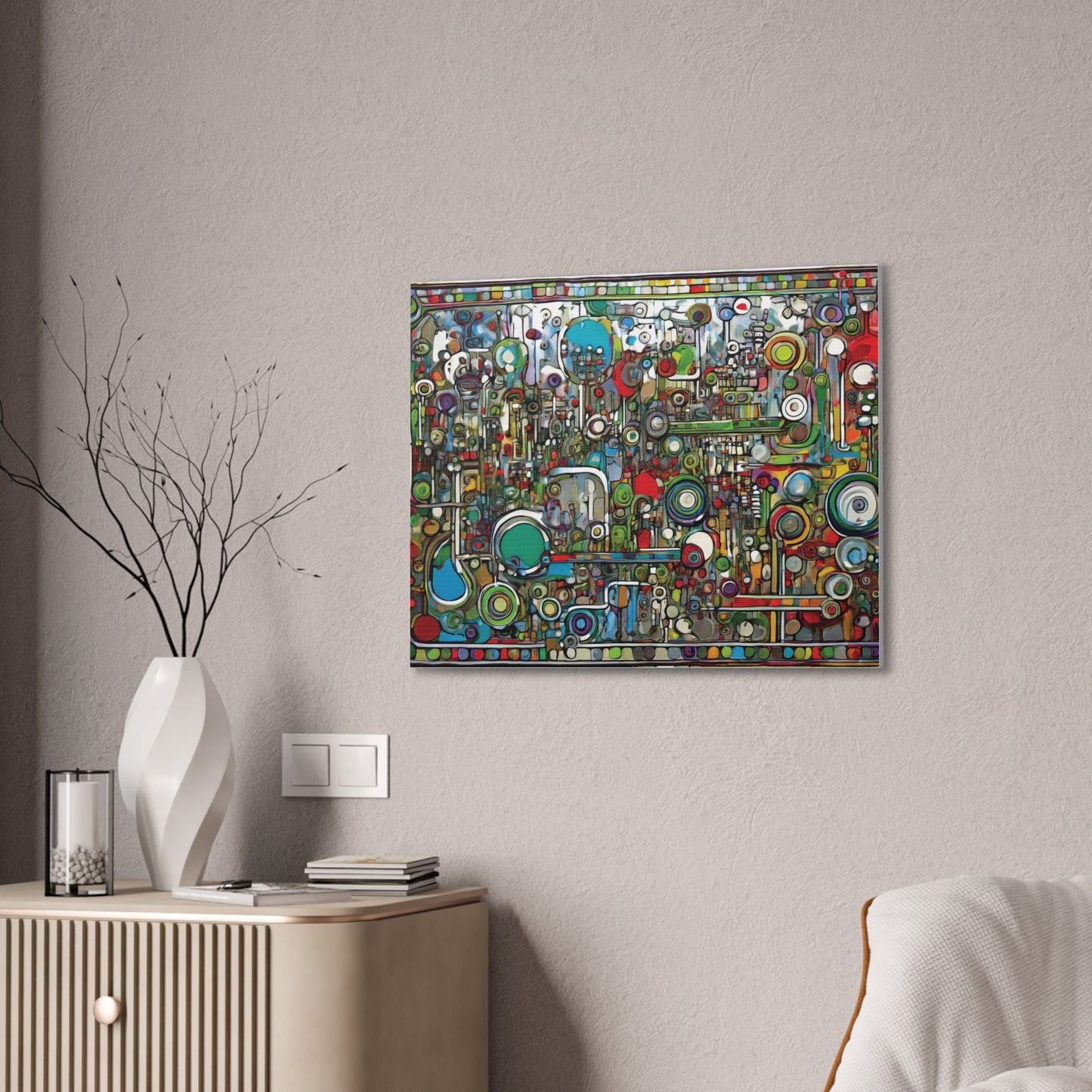 Abstract Wall Art Canvas, Colorful Modern Decoration, Unique Artwork for Home, Office Decor, Gift for Art Lovers