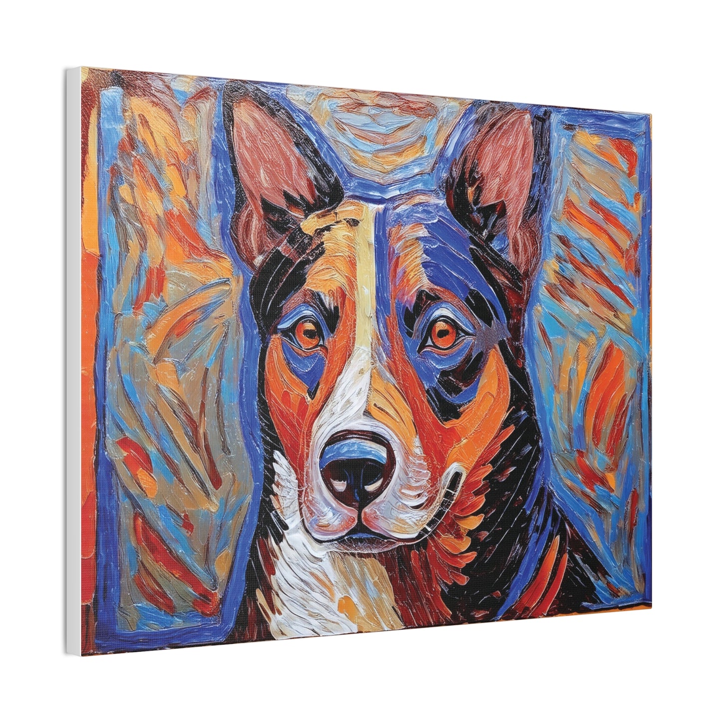 Vibrant Dog Canvas Print, Pet Lover Gift, Colorful Wall Art, Home Decor for Dog Owners, Animal Lover Decor, Unique Gift Idea