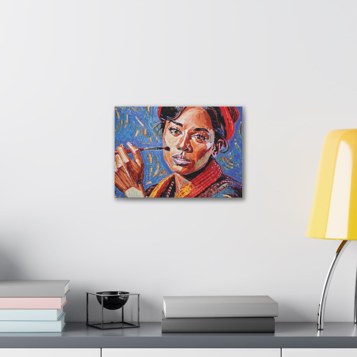 Artistic Canvas Print, Colorful Portrait, Home Decor, Gift for Art Lovers, Wall Art, Unique Artwork