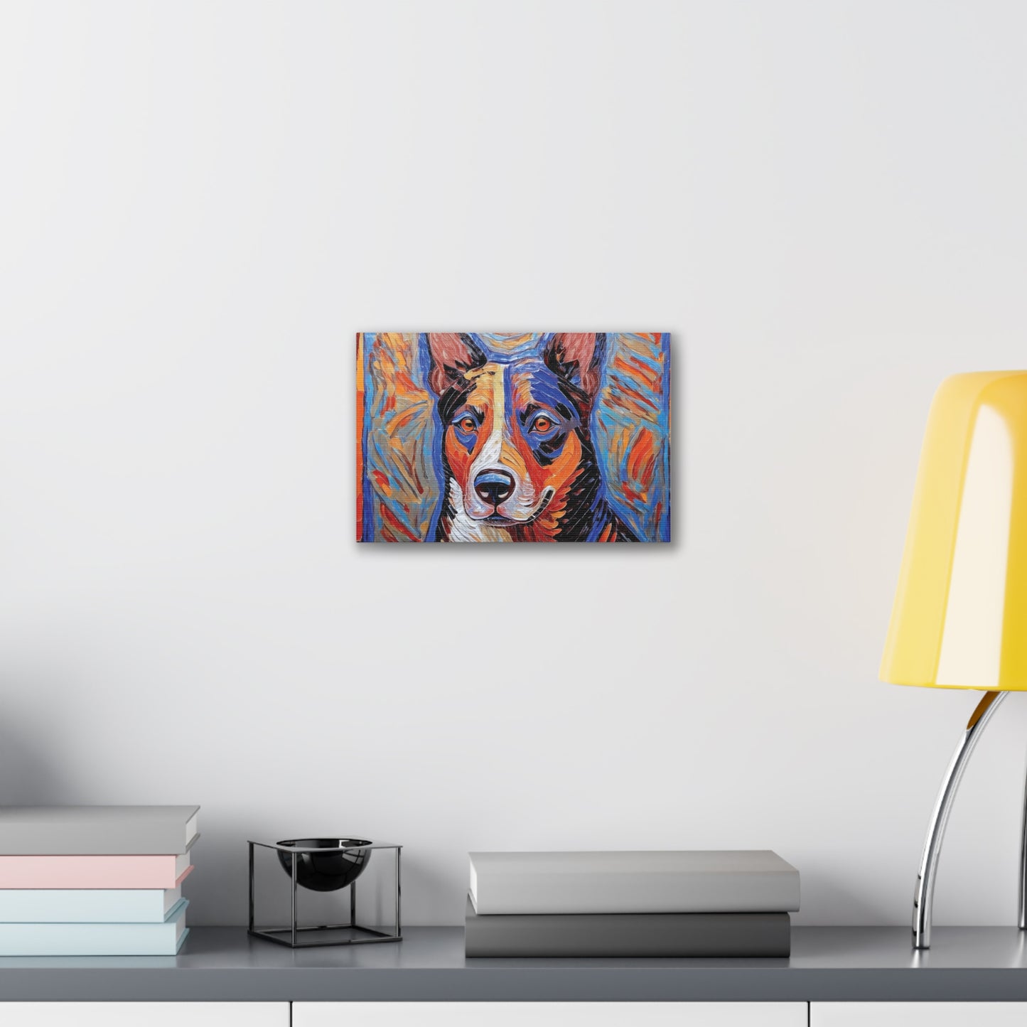 Vibrant Dog Canvas Print, Pet Lover Gift, Colorful Wall Art, Home Decor for Dog Owners, Animal Lover Decor, Unique Gift Idea