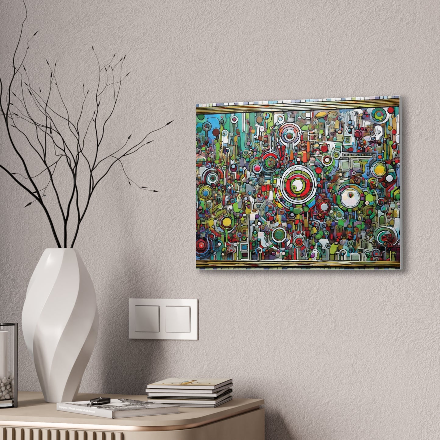 Colorful Abstract Canvas Art Print, Vibrant Wall Decor, Modern Home Decoration, Unique Gift Idea, Artistic Interior Design