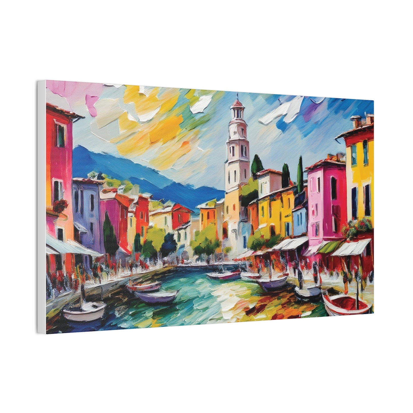 Vibrant Canvas Wall Art, Colorful Landscape Print, Home Decor, Gift for Art Lovers, Living Room Decoration