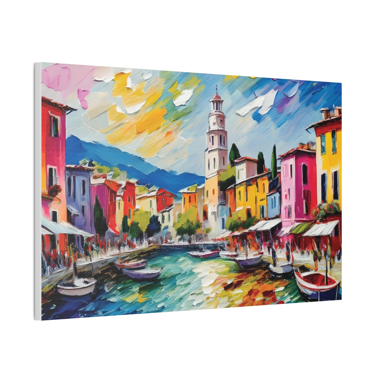 Vibrant Canvas Wall Art, Colorful Landscape Print, Home Decor, Gift for Art Lovers, Living Room Decoration