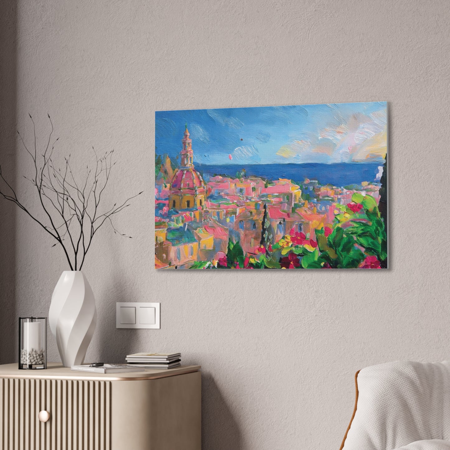 Vibrant Canvas Art Print, Colorful Wall Decor, Home Interior Decoration, Unique Gift for Art Lovers, Gallery Wall Accent
