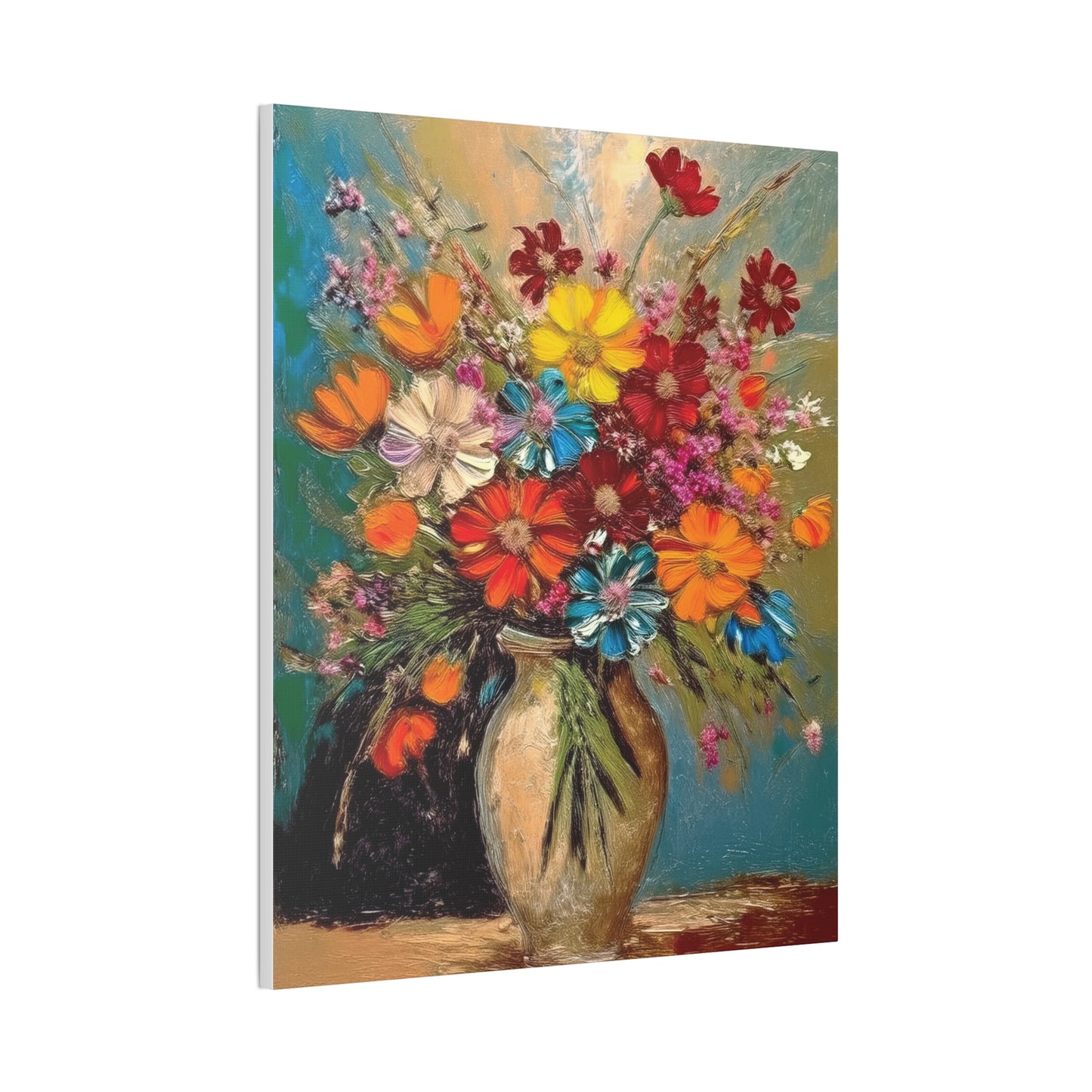 Canvas Wall Art - Colorful Floral Print for Home Decor, Vibrant Nature Artwork, Perfect Gift for Art Lovers, Living Room Accent