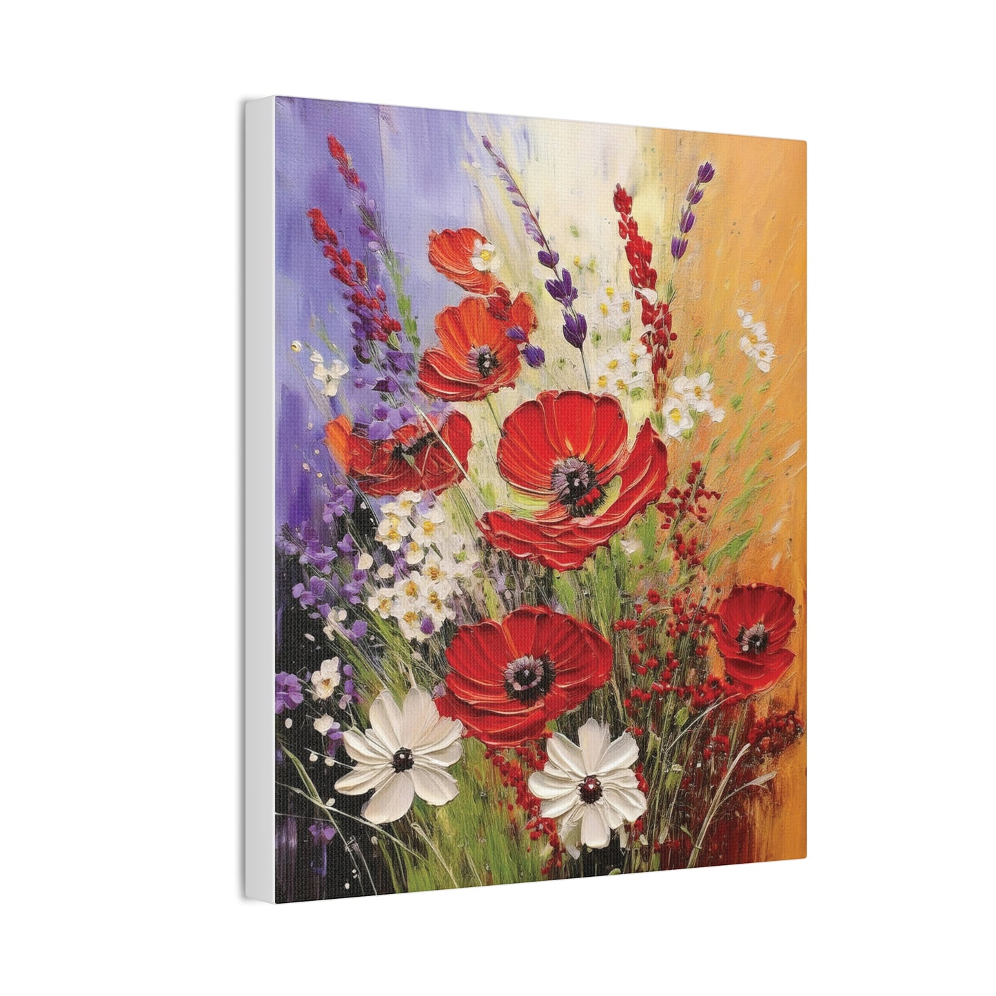 Vibrant Flower Canvas Wall Art | Colorful Floral Home Decor, Gift for Home, Nature Lover Wall Decor, Spring Decor, Anniversary Gift