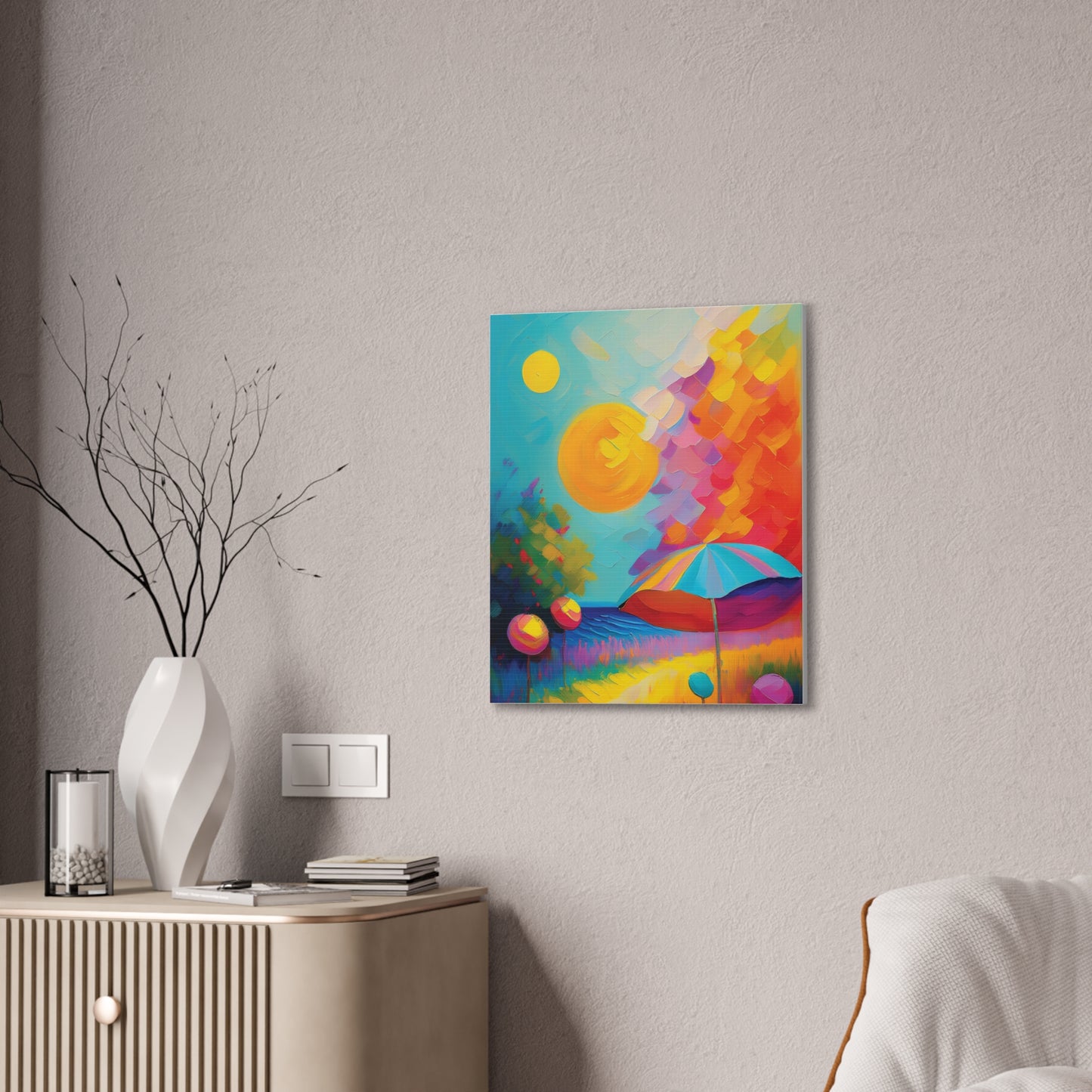 Vibrant Canvas Art, Colorful Wall Decor for Home, Brighten Your Space, Gift for Art Lovers, Ideal for Living Room or Bedroom