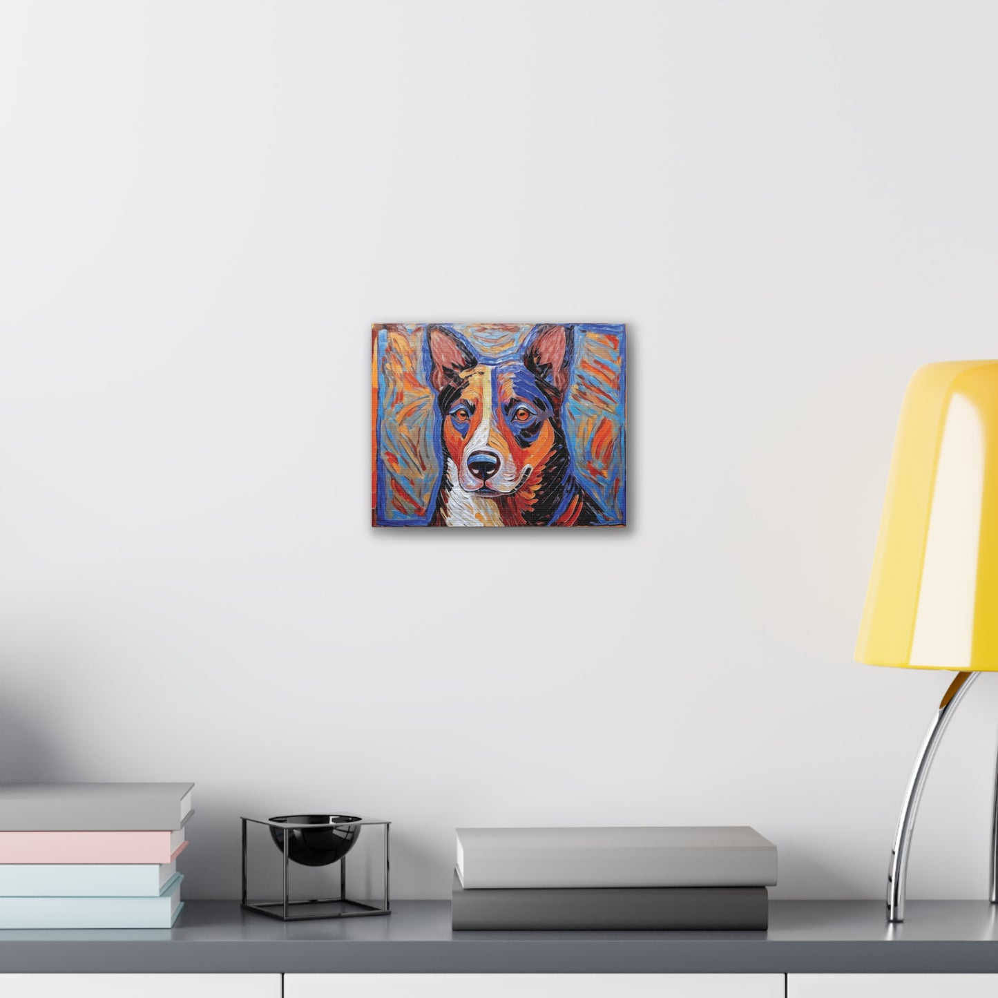 Vibrant Dog Canvas Print, Pet Lover Gift, Colorful Wall Art, Home Decor for Dog Owners, Animal Lover Decor, Unique Gift Idea