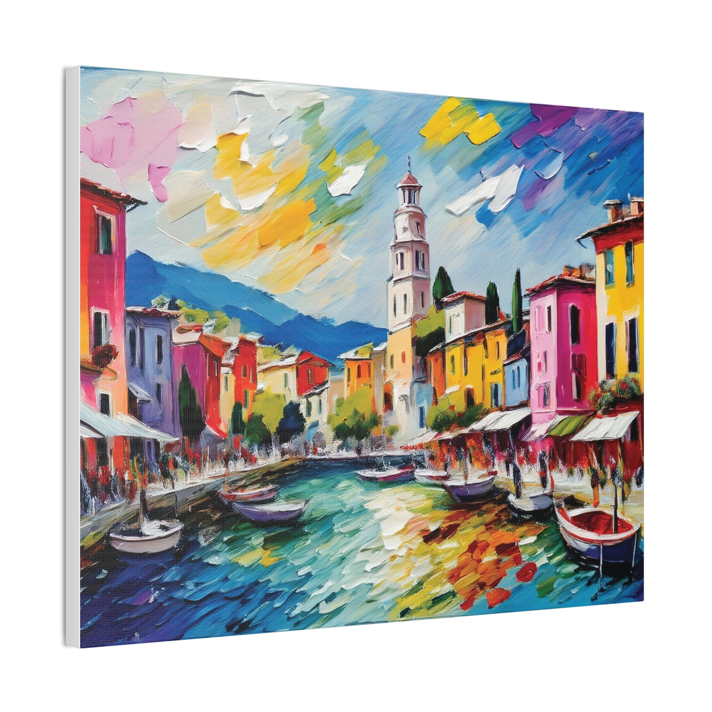 Vibrant Canvas Wall Art, Colorful Landscape Print, Home Decor, Gift for Art Lovers, Living Room Decoration