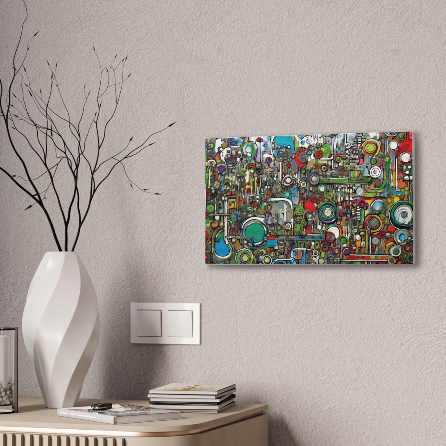 Abstract Wall Art Canvas, Colorful Modern Decoration, Unique Artwork for Home, Office Decor, Gift for Art Lovers