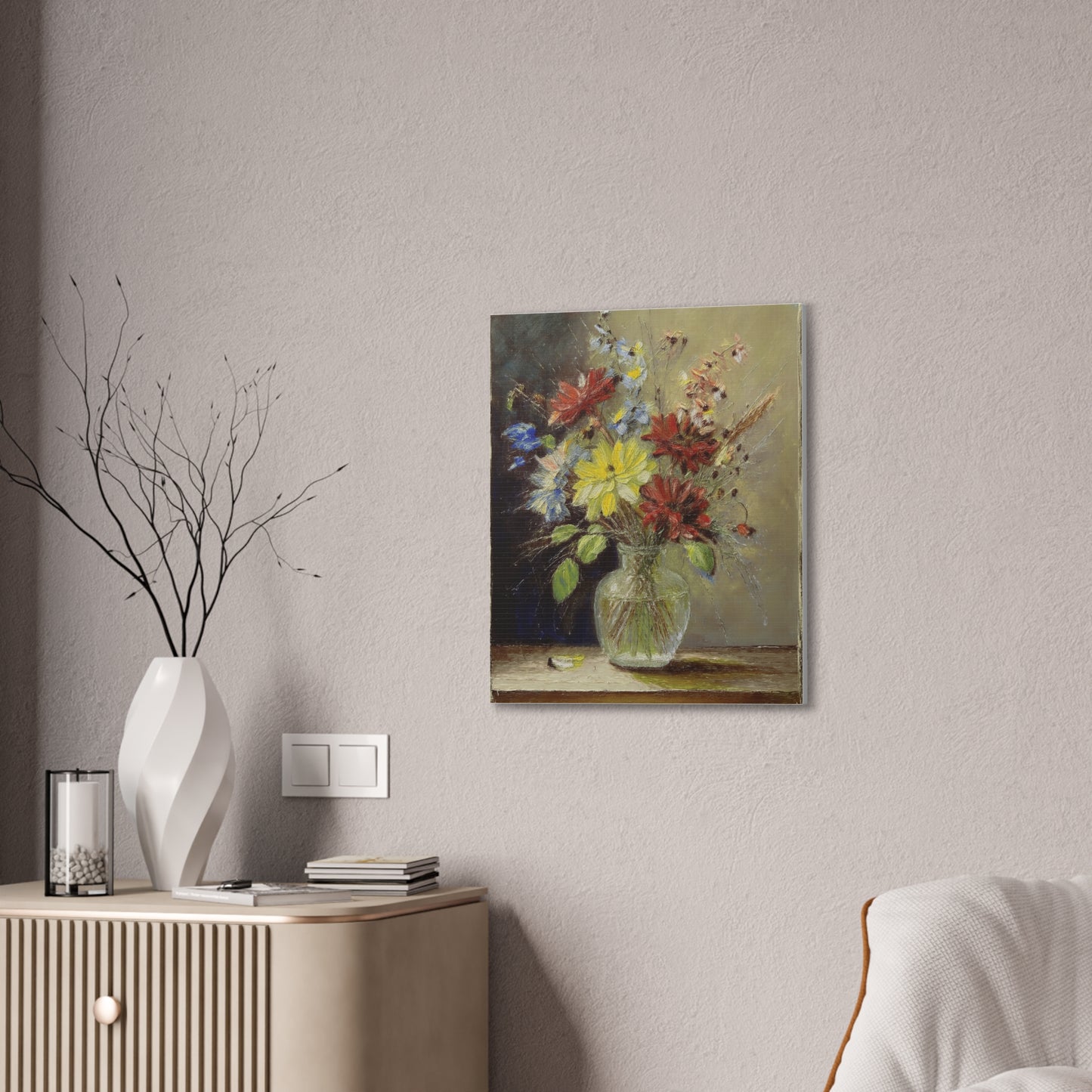 Vintage Floral Canvas Art, Impressionist Wall Decor, Flower Artwork, Home Decor, Gift for Flower Lovers, Spring Decor