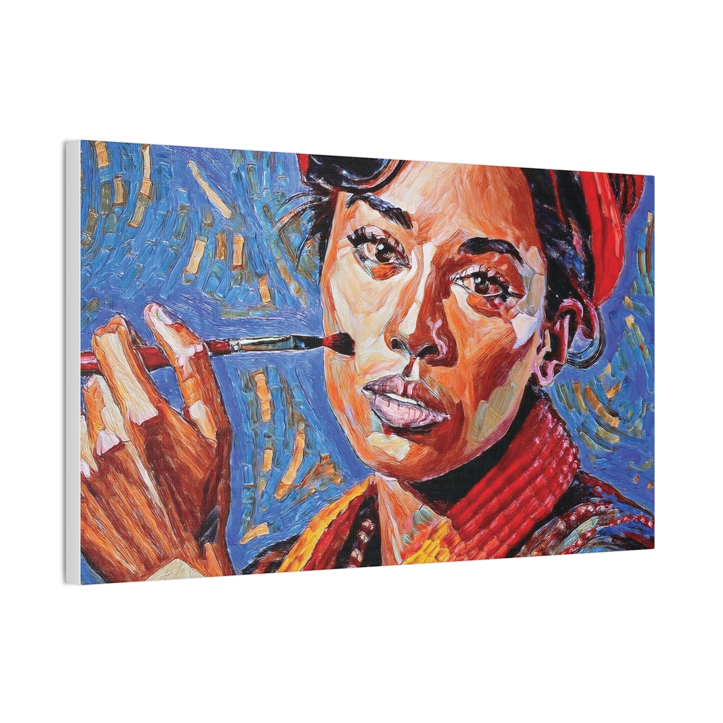 Artistic Canvas Print, Colorful Portrait, Home Decor, Gift for Art Lovers, Wall Art, Unique Artwork