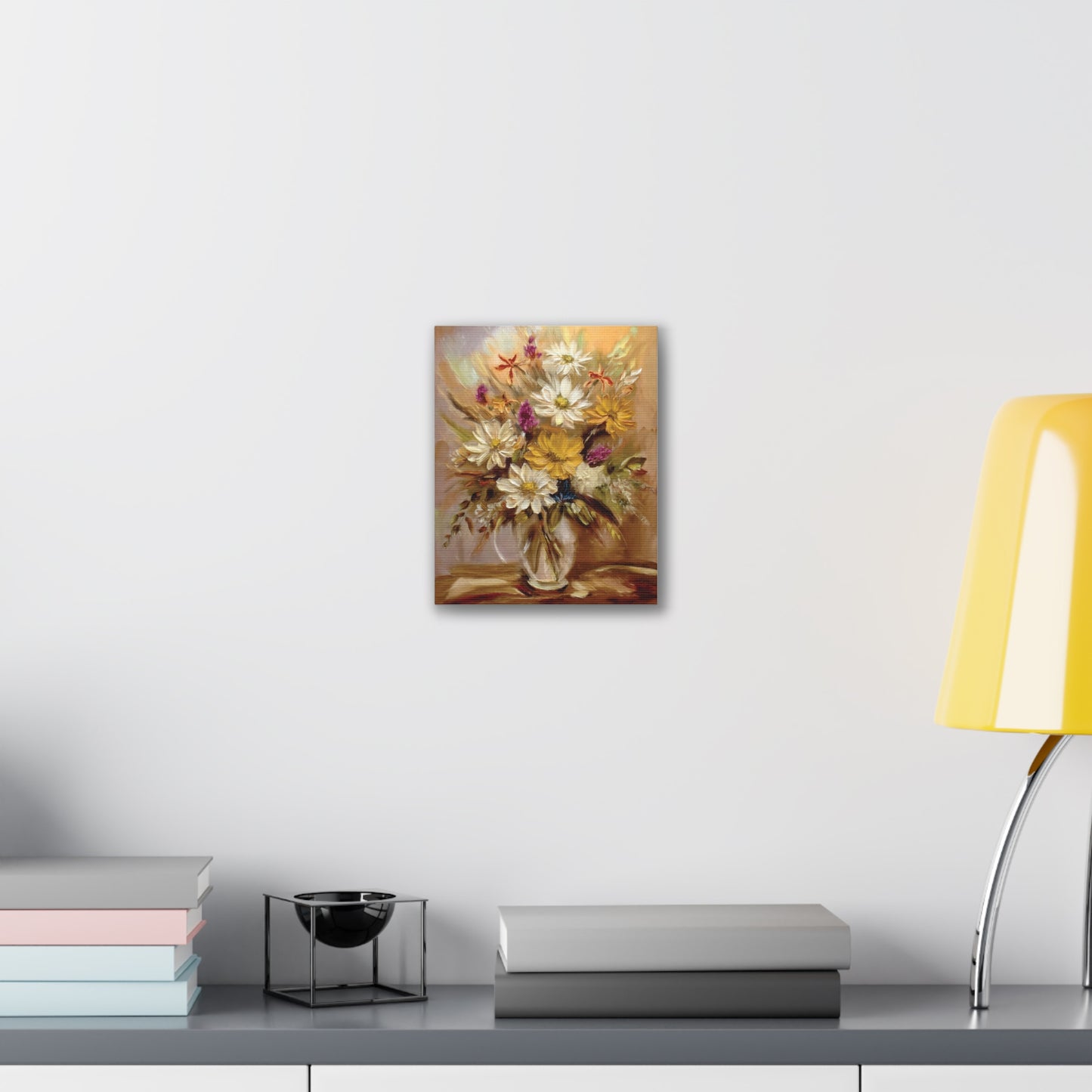 Floral Canvas Art Print, Vibrant Flower Decor, Wall Art for Home, Gift for Garden Lovers, Spring Decoration, Nature-Inspired Artwork
