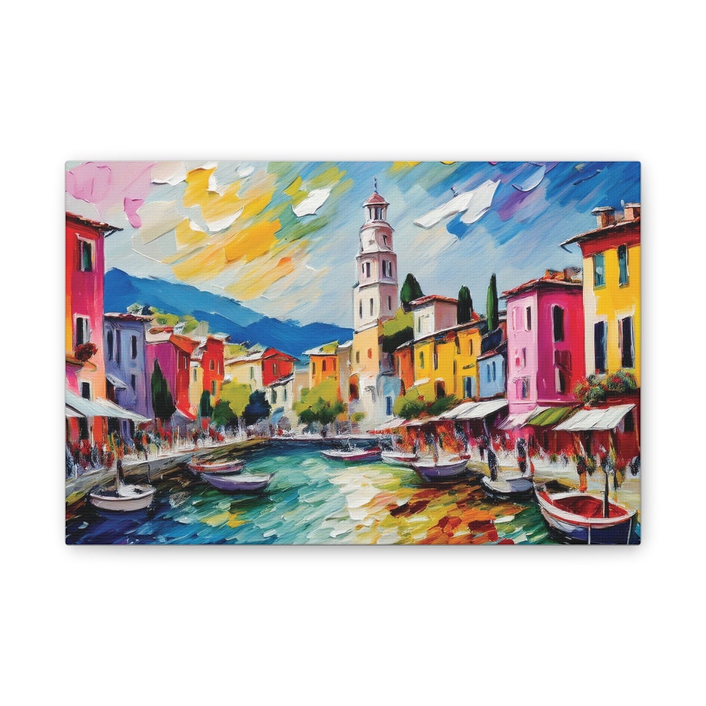 Vibrant Canvas Wall Art, Colorful Landscape Print, Home Decor, Gift for Art Lovers, Living Room Decoration