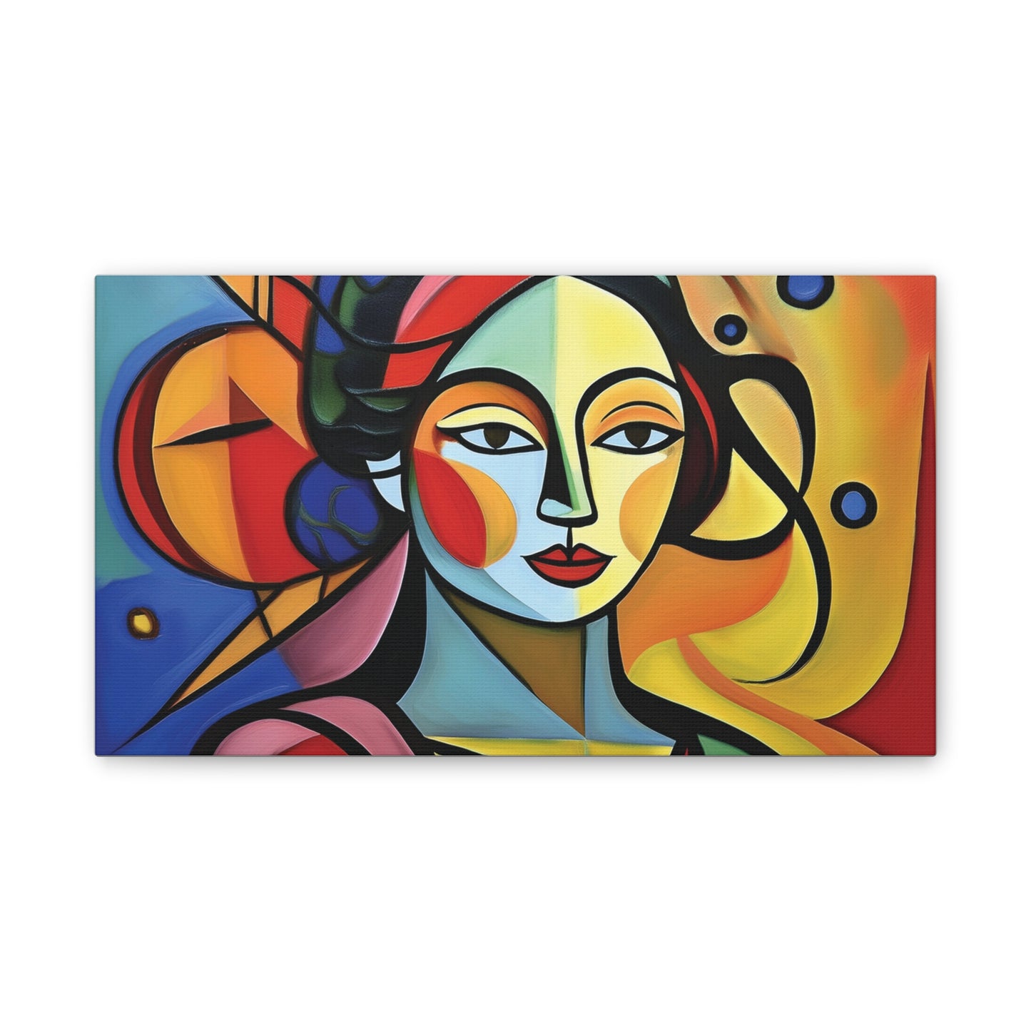 Bold Portrait, Vibrant Abstract Art Canvas Print, Colorful Wall Decor, Unique Gift, Home Aesthetic, Modern Art, Artistic Wall Hanging