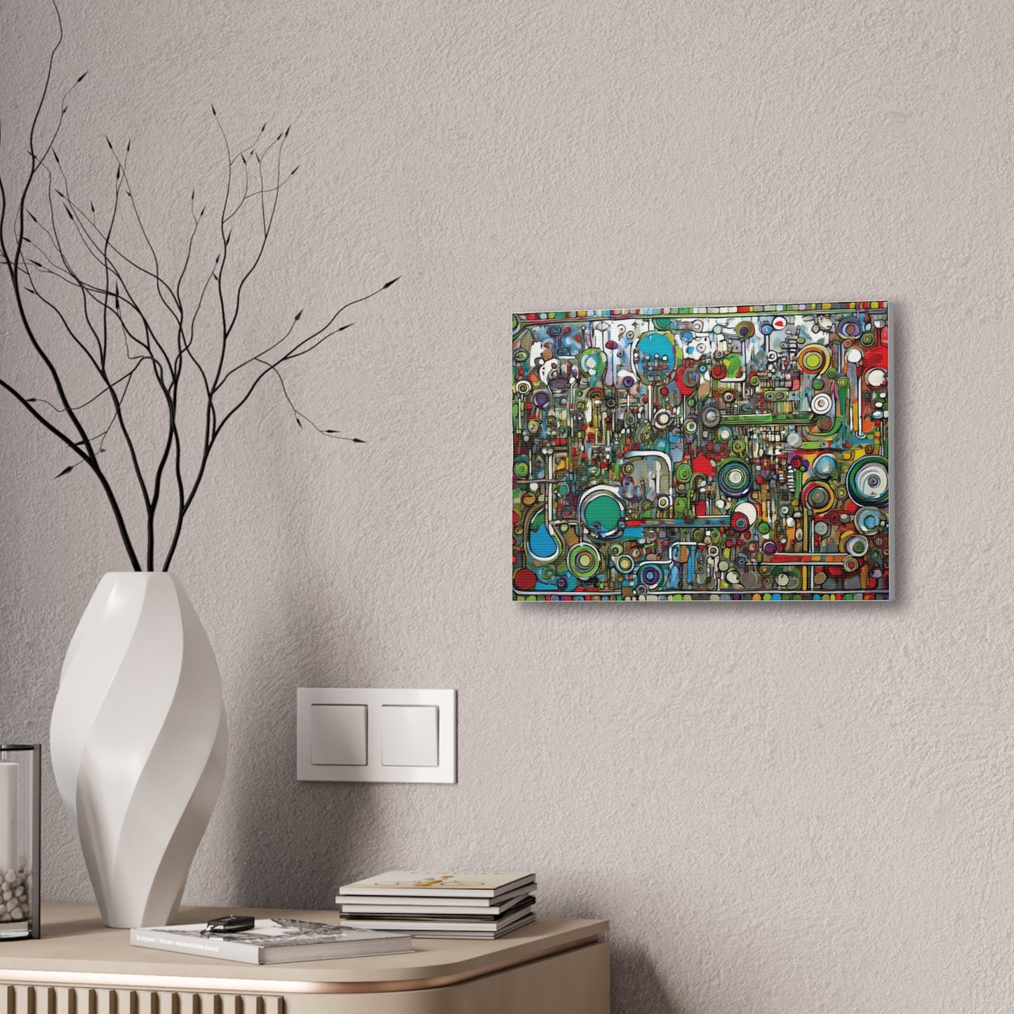 Abstract Wall Art Canvas, Colorful Modern Decoration, Unique Artwork for Home, Office Decor, Gift for Art Lovers