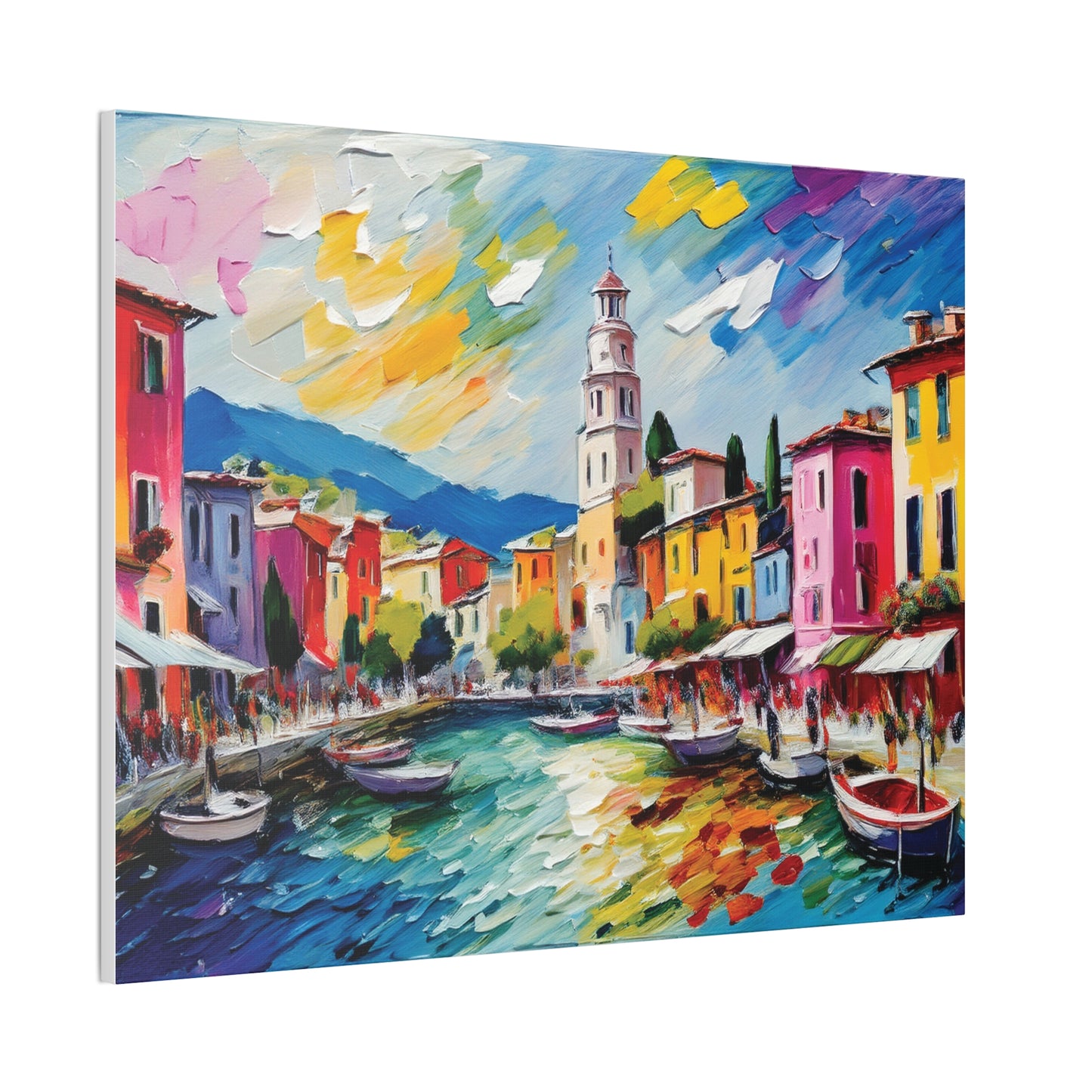 Vibrant Canvas Wall Art, Colorful Landscape Print, Home Decor, Gift for Art Lovers, Living Room Decoration