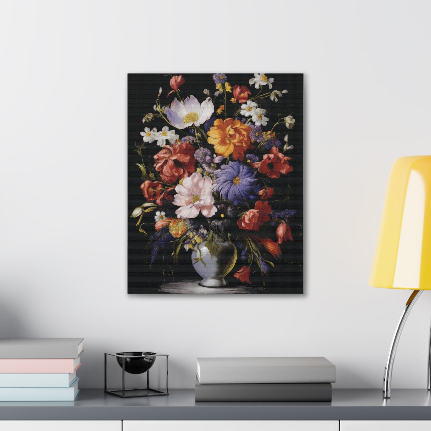 Floral Canvas Art Print, Wall Decor for Home, Vibrant Flower Artwork, Gift for Garden Lovers, Colorful Floral Wall Art, Spring Decoration