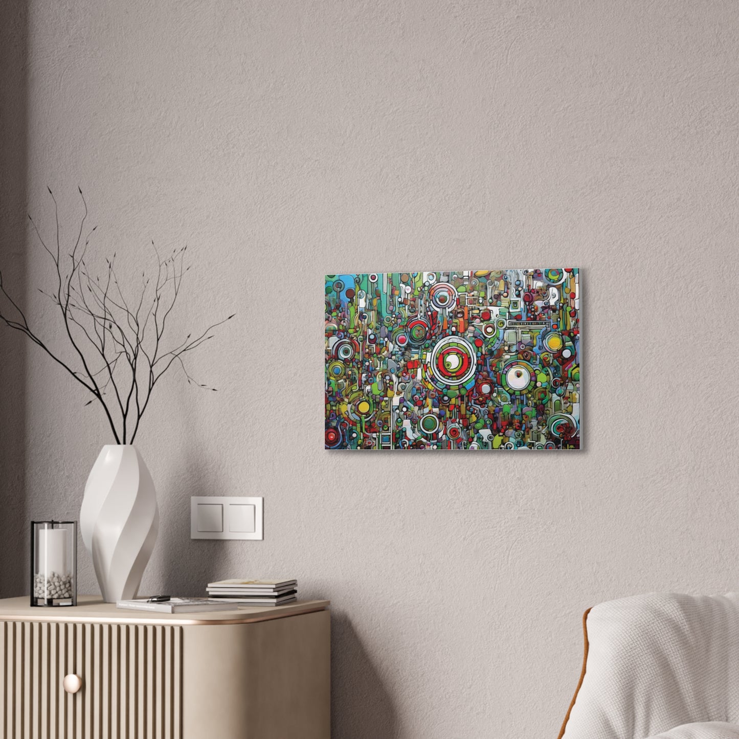 Colorful Abstract Canvas Art Print, Vibrant Wall Decor, Modern Home Decoration, Unique Gift Idea, Artistic Interior Design
