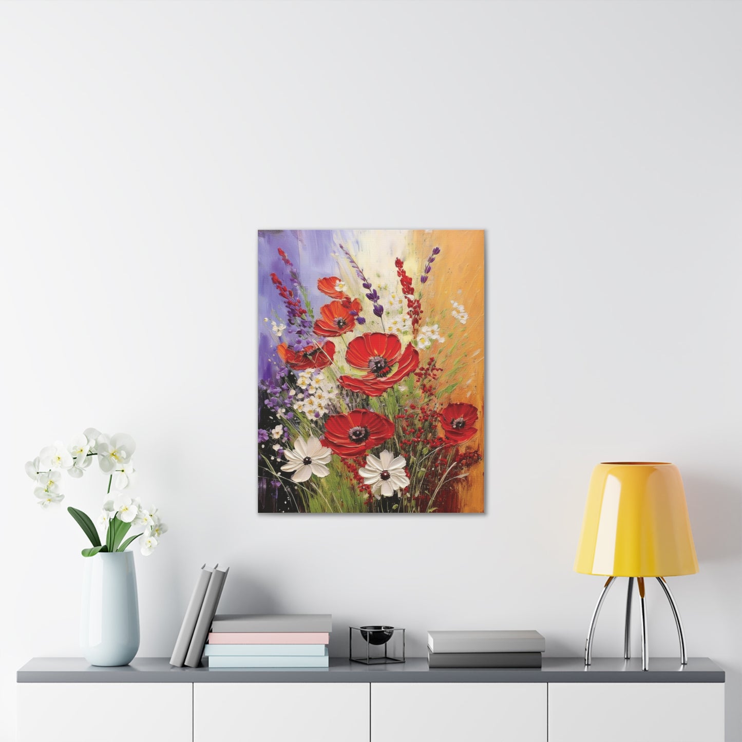 Vibrant Flower Canvas Wall Art | Colorful Floral Home Decor, Gift for Home, Nature Lover Wall Decor, Spring Decor, Anniversary Gift