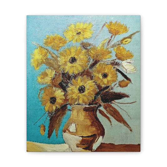 Sunflower Canvas Wall Art, Vibrant Flower Painting, Home Decor, Art for Living Room, Gift for Art Lovers, Floral Artwork