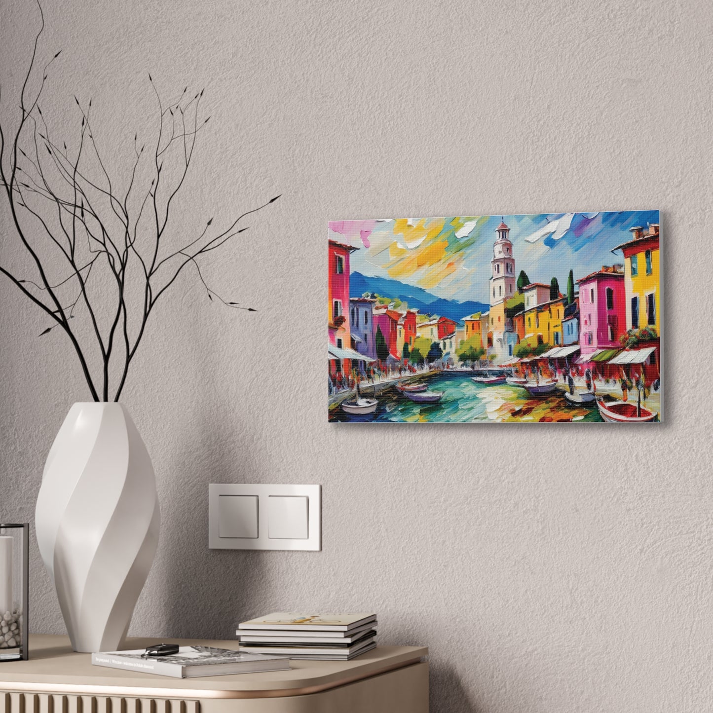 Vibrant Canvas Wall Art, Colorful Landscape Print, Home Decor, Gift for Art Lovers, Living Room Decoration