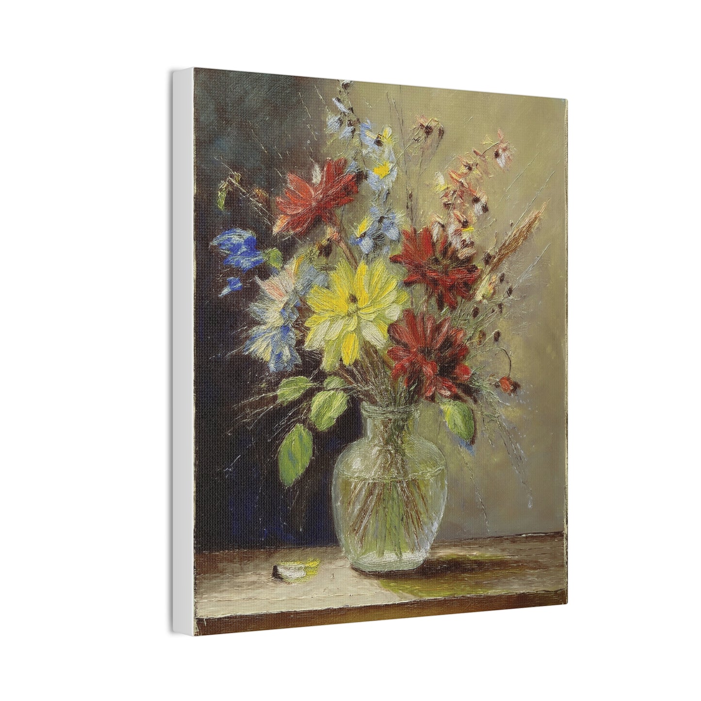 Vintage Floral Canvas Art, Impressionist Wall Decor, Flower Artwork, Home Decor, Gift for Flower Lovers, Spring Decor