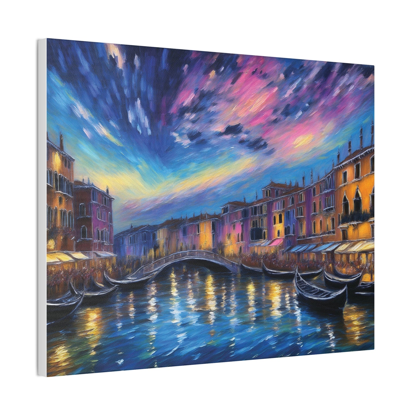 Canvas Wall Art, Serene Venice Scene, Home Decor, Art Gift for Her, Office Wall Decoration, Colorful Landscape Print