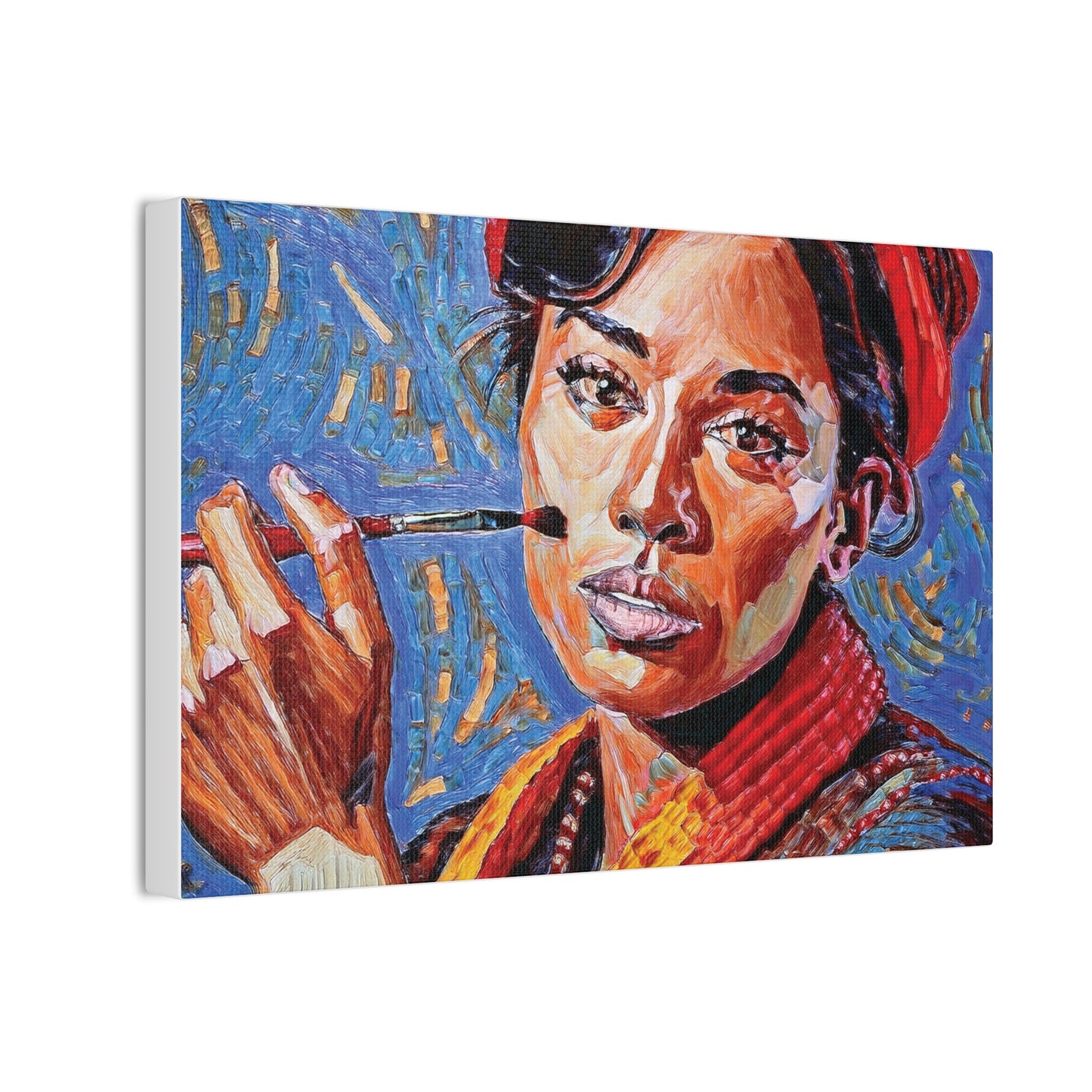Artistic Canvas Print, Colorful Portrait, Home Decor, Gift for Art Lovers, Wall Art, Unique Artwork