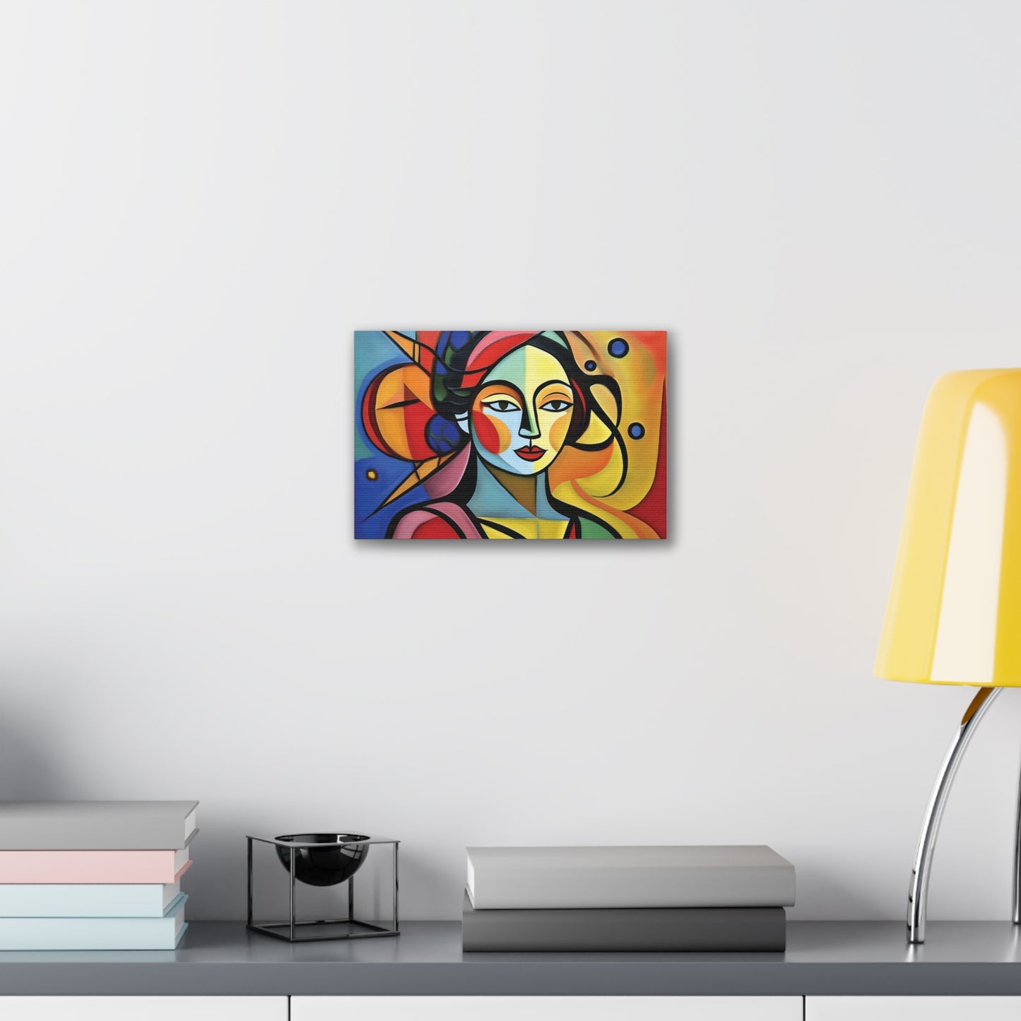 Bold Portrait, Vibrant Abstract Art Canvas Print, Colorful Wall Decor, Unique Gift, Home Aesthetic, Modern Art, Artistic Wall Hanging