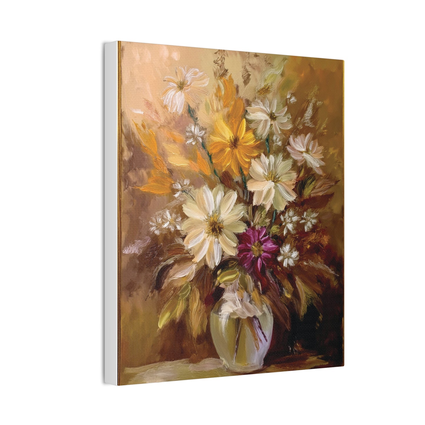 Floral Canvas Art Print, Home Decor, Gallery Wall Art, Mother's Day Gift, Vintage Flower Painting, Elegant Wall Decor