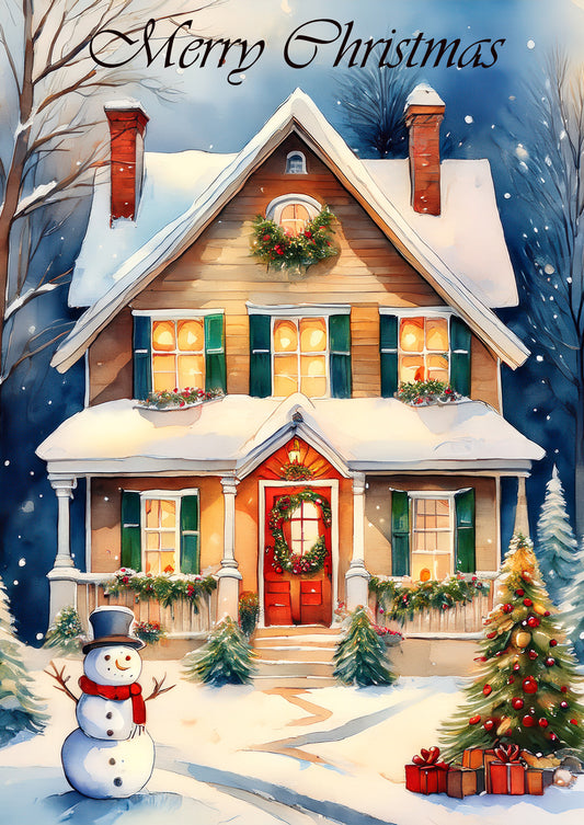 🎁 Free Digital Gift: Cozy Christmas Home Winter Wonderland Poster 1  A4 Size