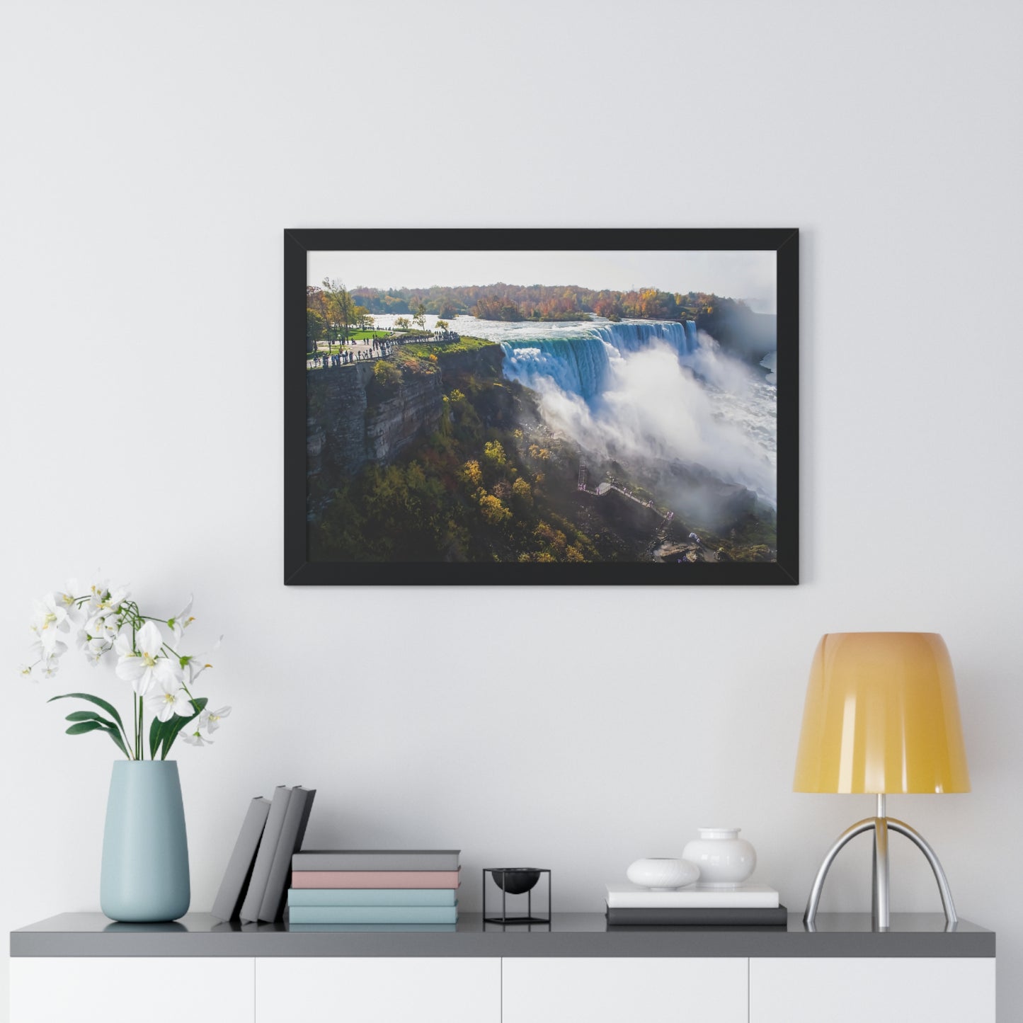 Serene Niagara Falls Framed Poster, Nature Wall Art, Home Decor, Gift for Nature Lovers, Inspirational Landscape