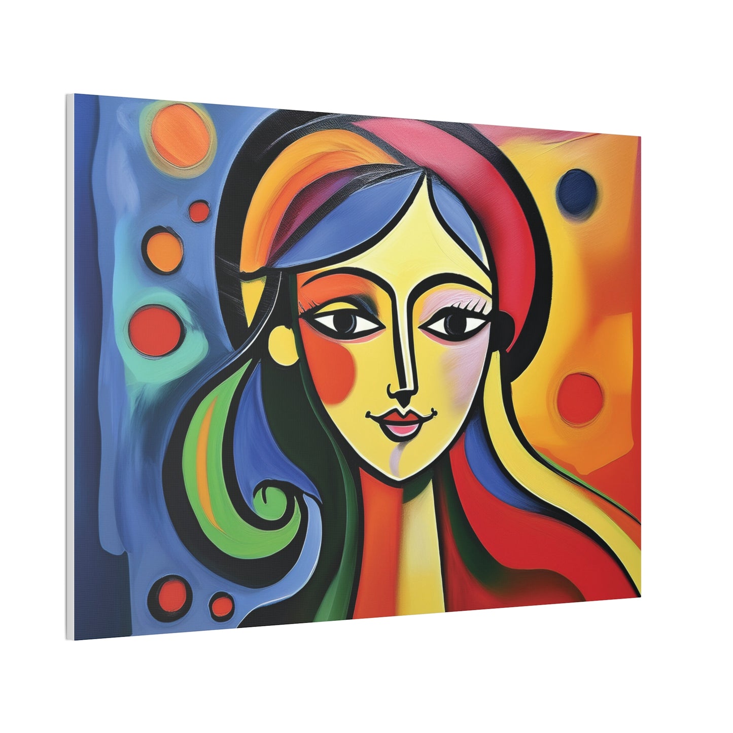 Vibrant Canvas Wall Art, Colorful Abstract Portrait, Modern Home Decor, Unique Gift for Art Lovers, Gallery Wall