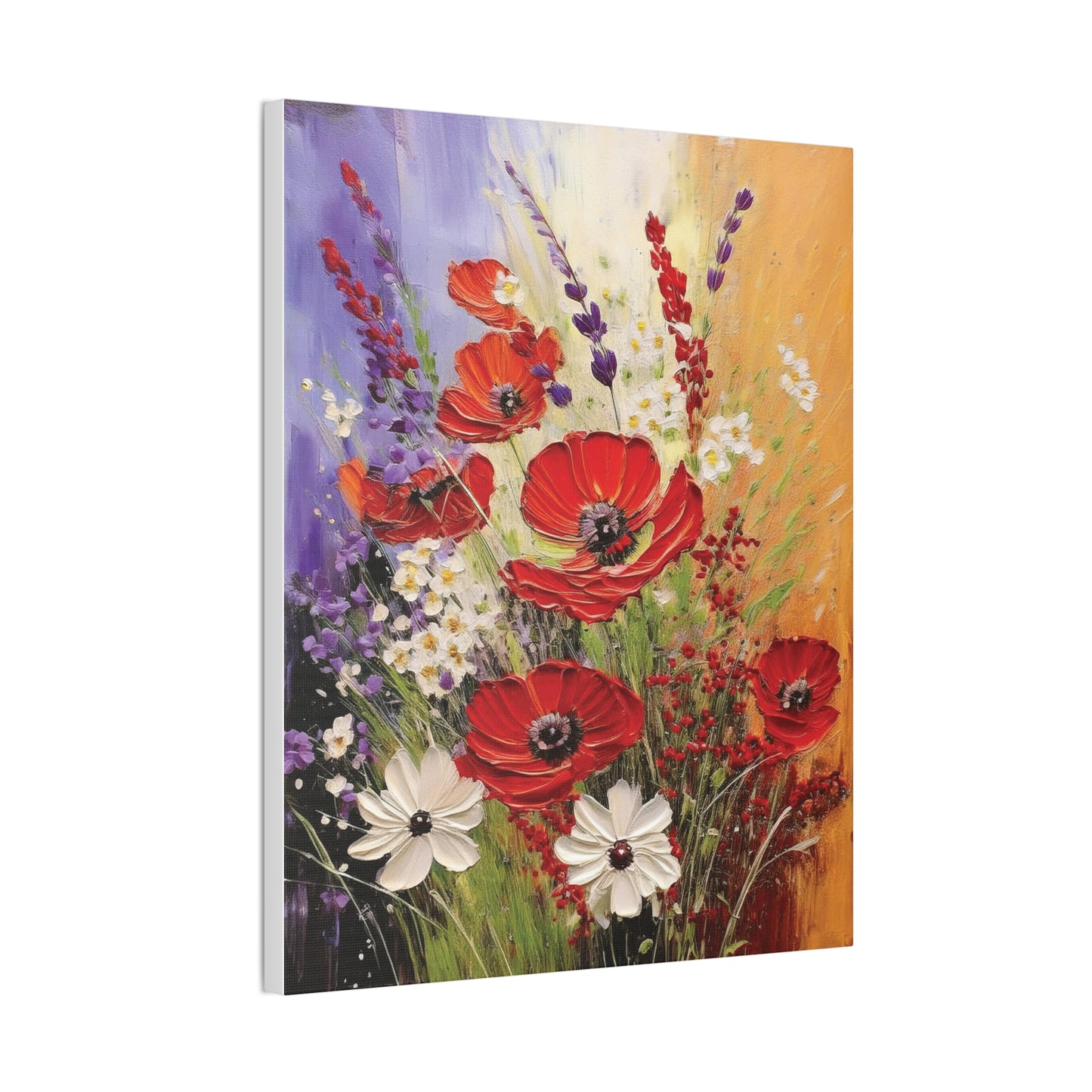 Vibrant Flower Canvas Wall Art | Colorful Floral Home Decor, Gift for Home, Nature Lover Wall Decor, Spring Decor, Anniversary Gift