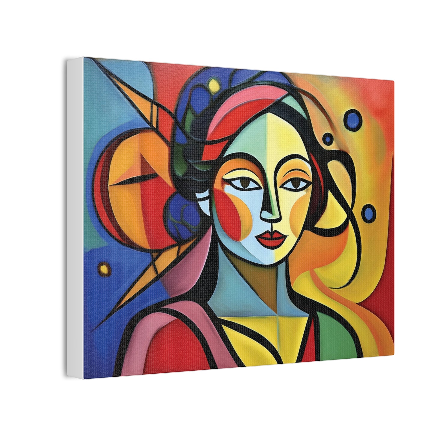 Bold Portrait, Vibrant Abstract Art Canvas Print, Colorful Wall Decor, Unique Gift, Home Aesthetic, Modern Art, Artistic Wall Hanging