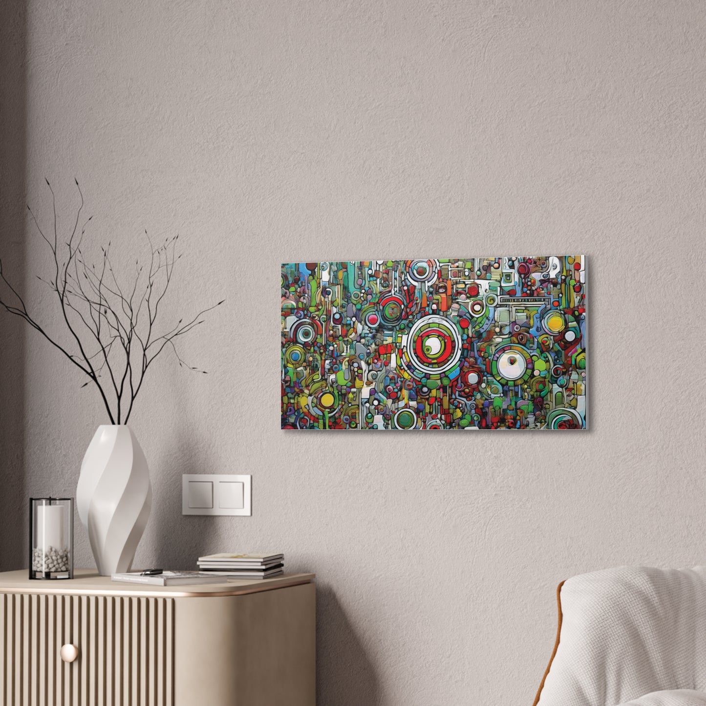 Colorful Abstract Canvas Art Print, Vibrant Wall Decor, Modern Home Decoration, Unique Gift Idea, Artistic Interior Design