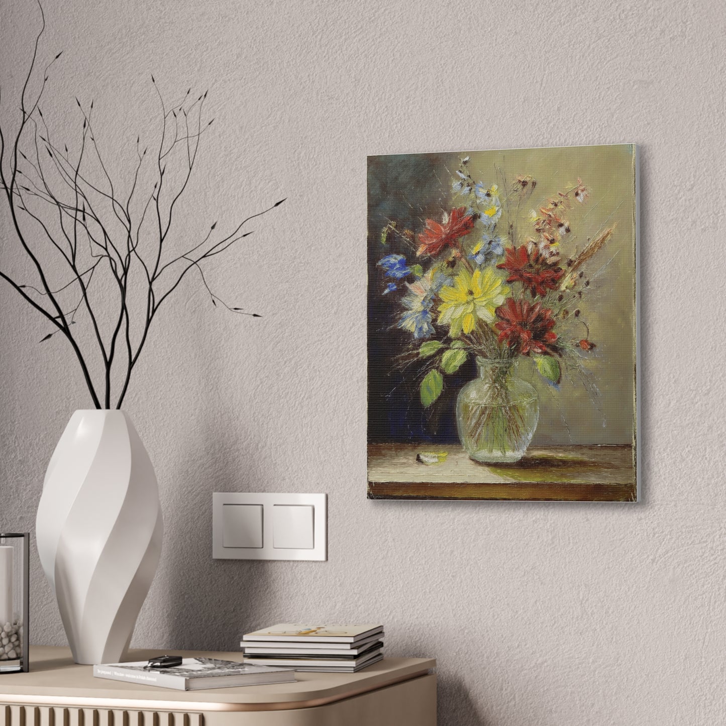 Vintage Floral Canvas Art, Impressionist Wall Decor, Flower Artwork, Home Decor, Gift for Flower Lovers, Spring Decor