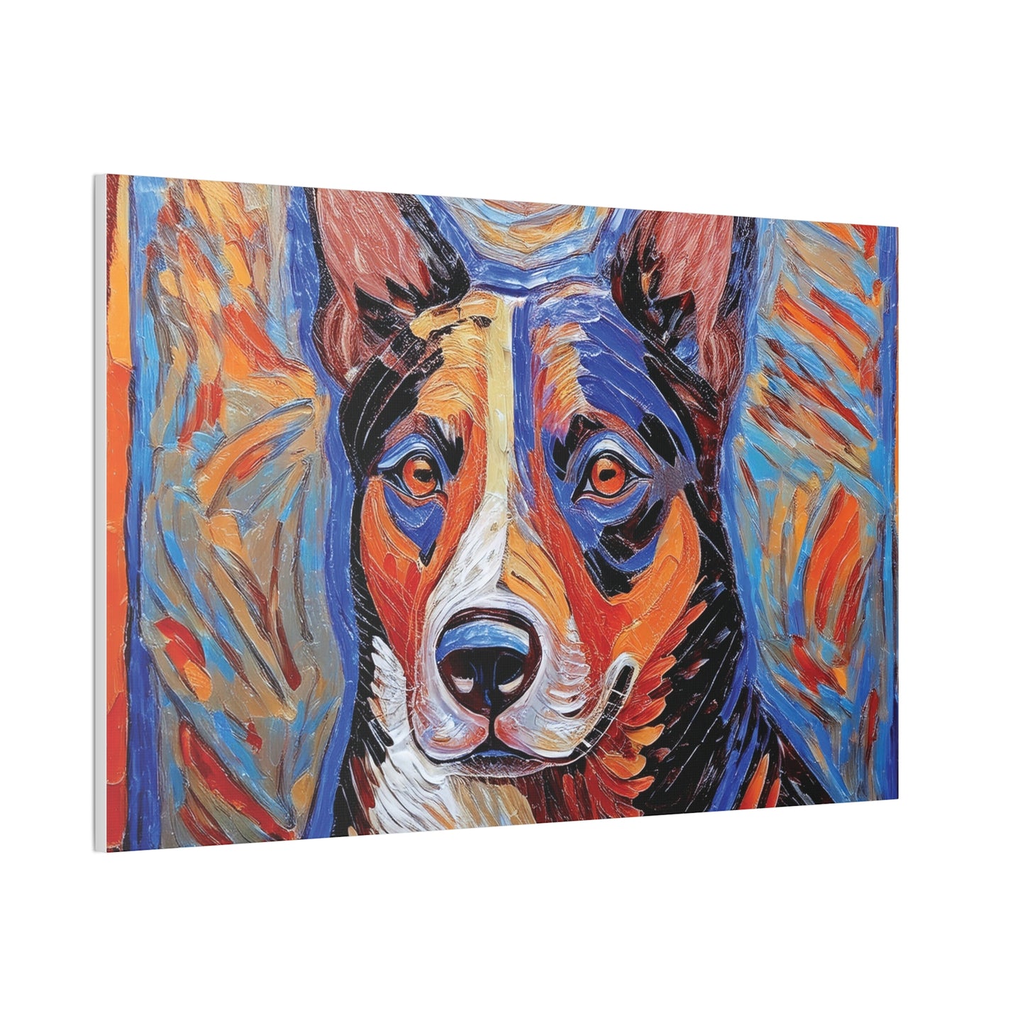 Vibrant Dog Canvas Print, Pet Lover Gift, Colorful Wall Art, Home Decor for Dog Owners, Animal Lover Decor, Unique Gift Idea