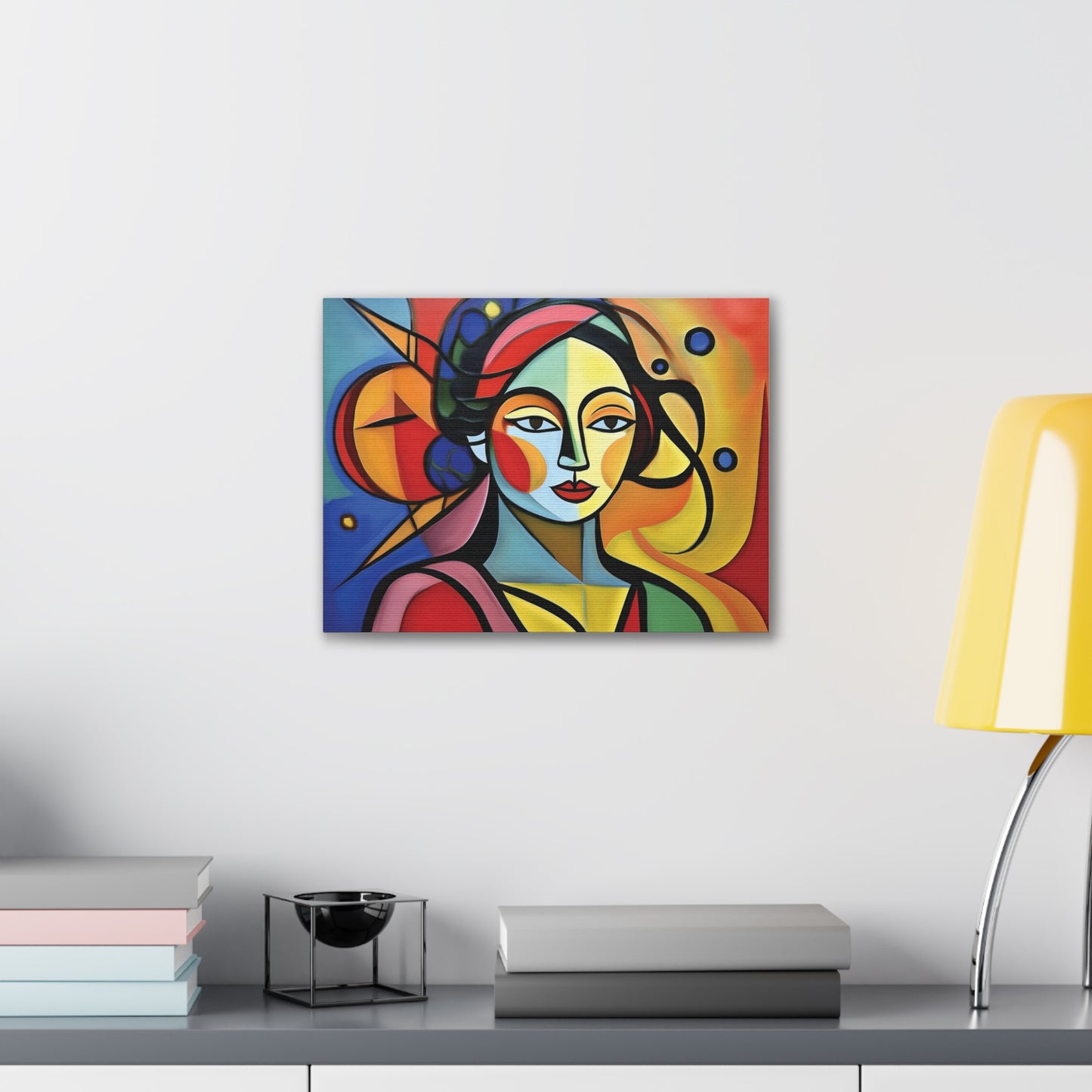 Bold Portrait, Vibrant Abstract Art Canvas Print, Colorful Wall Decor, Unique Gift, Home Aesthetic, Modern Art, Artistic Wall Hanging