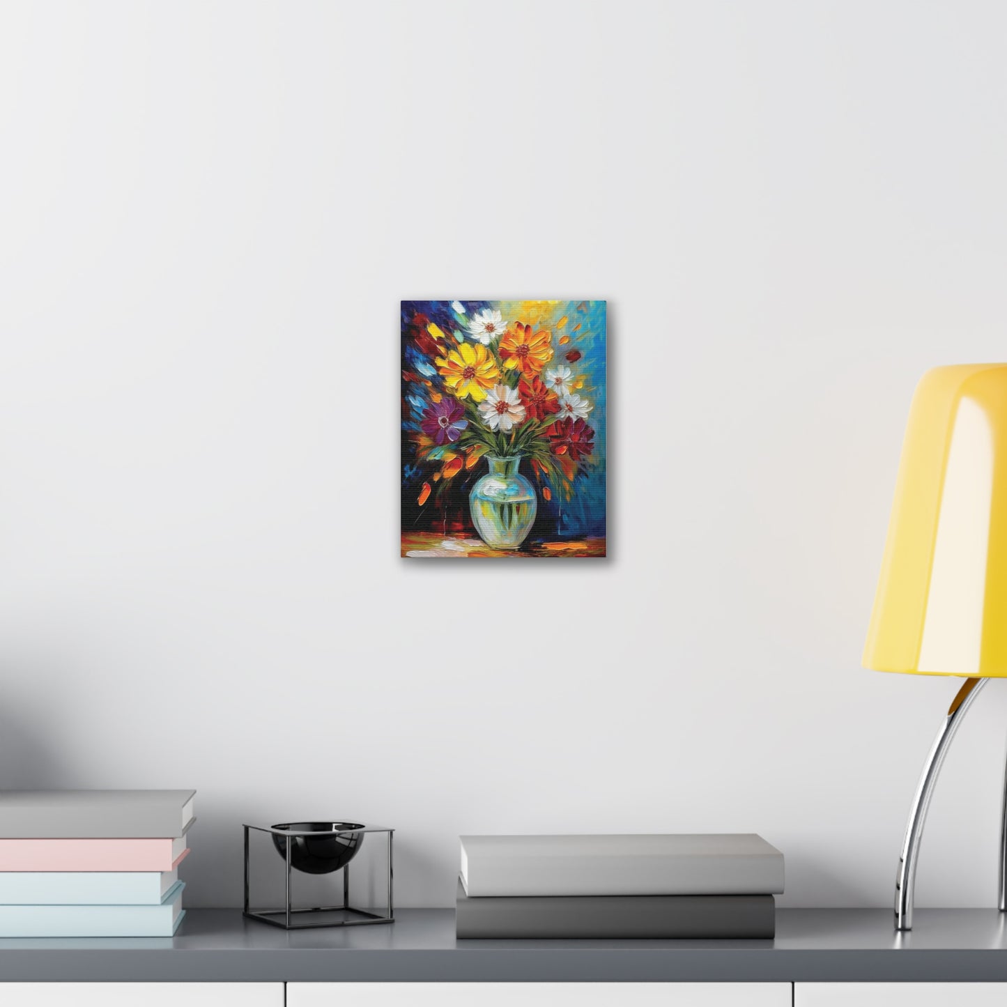 Vibrant Floral Canvas Art, Colorful Home Decor, Flower Wall Art, Bright Room Accent, Unique Gift, Art for All Occasions