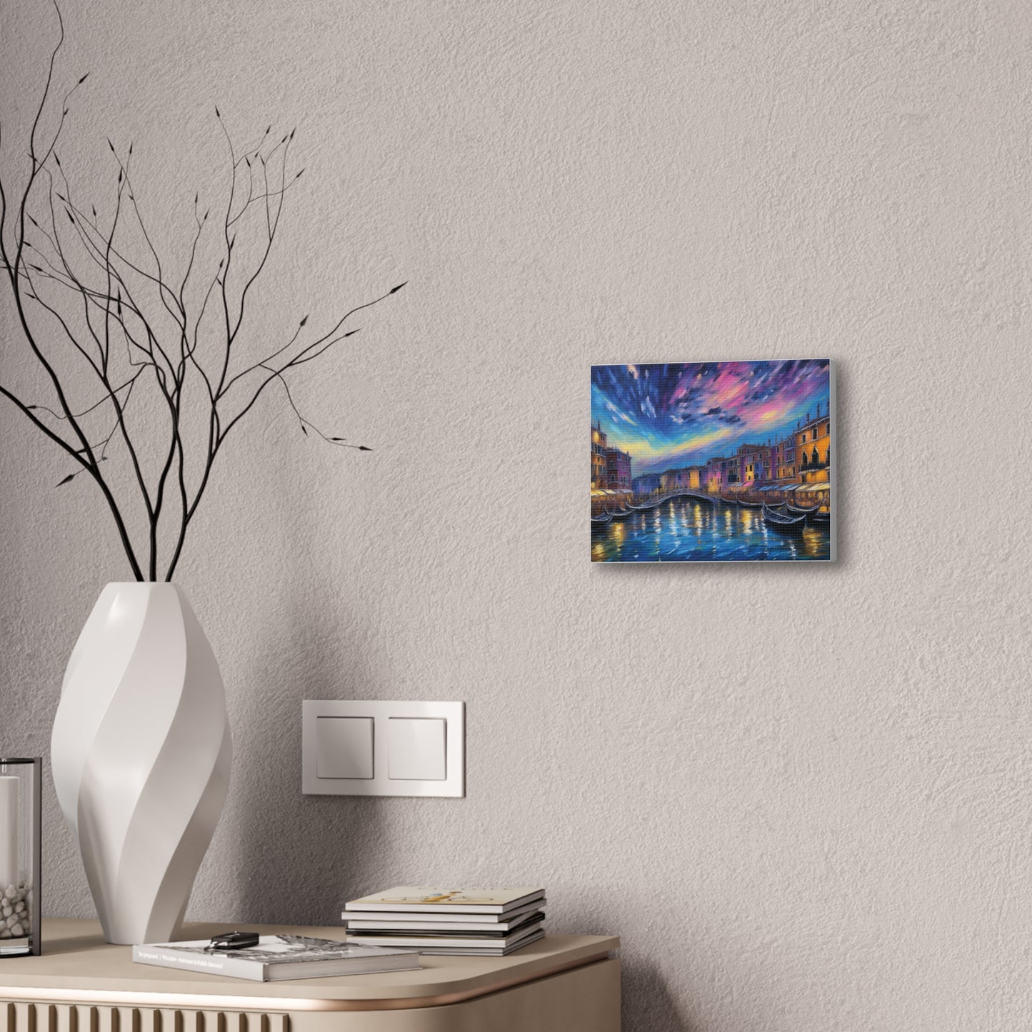 Canvas Wall Art, Serene Venice Scene, Home Decor, Art Gift for Her, Office Wall Decoration, Colorful Landscape Print