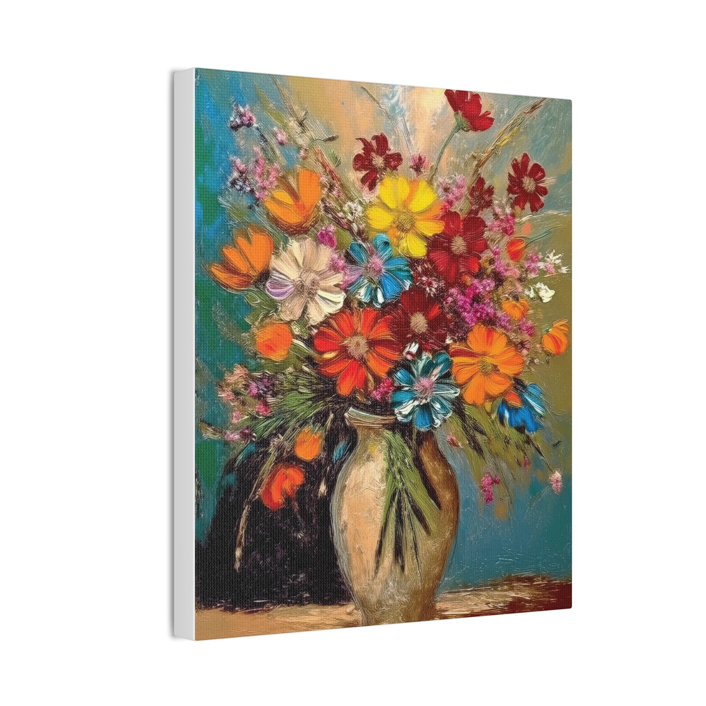 Canvas Wall Art - Colorful Floral Print for Home Decor, Vibrant Nature Artwork, Perfect Gift for Art Lovers, Living Room Accent