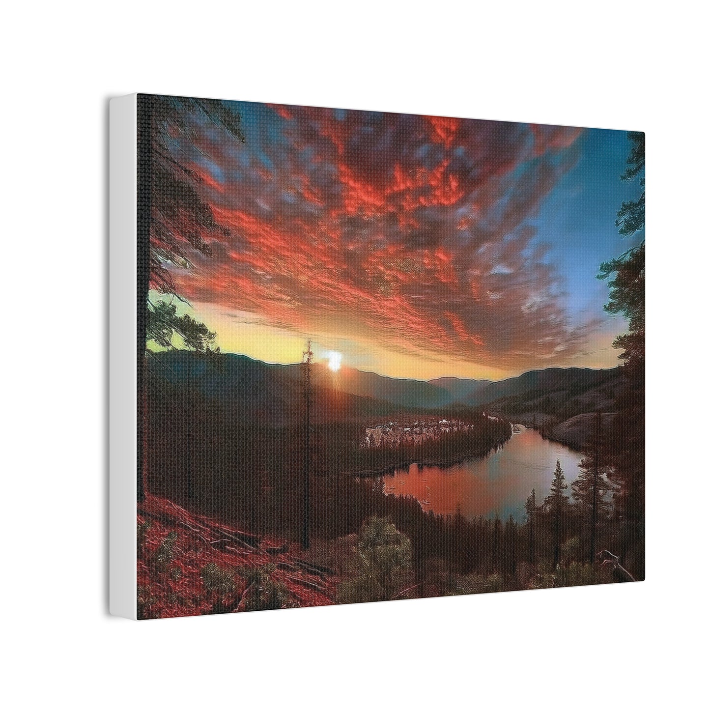 Scenic Canvas Wall Art, Colorful Landscape Print, Nature Decor, Home Wall Hanging, Sunset Photography